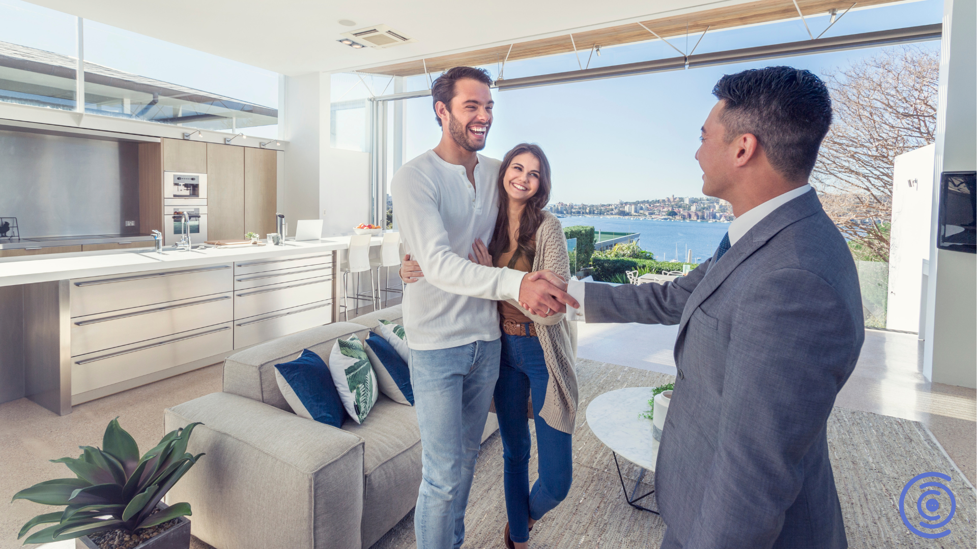 Real estate agent holding house keys